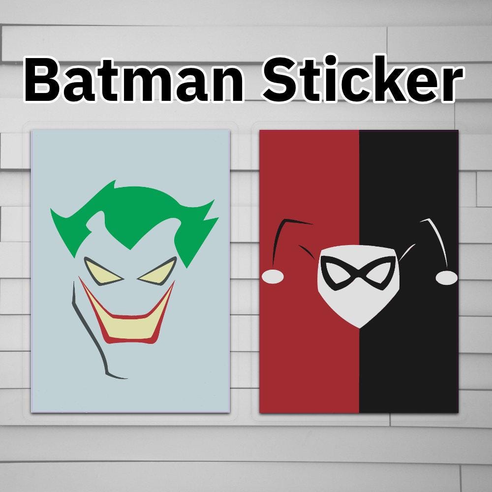 Joker Harley Quinn Minimalist Stickers