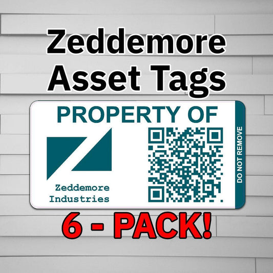 Zeddemore Industries Asset Tag Stickers