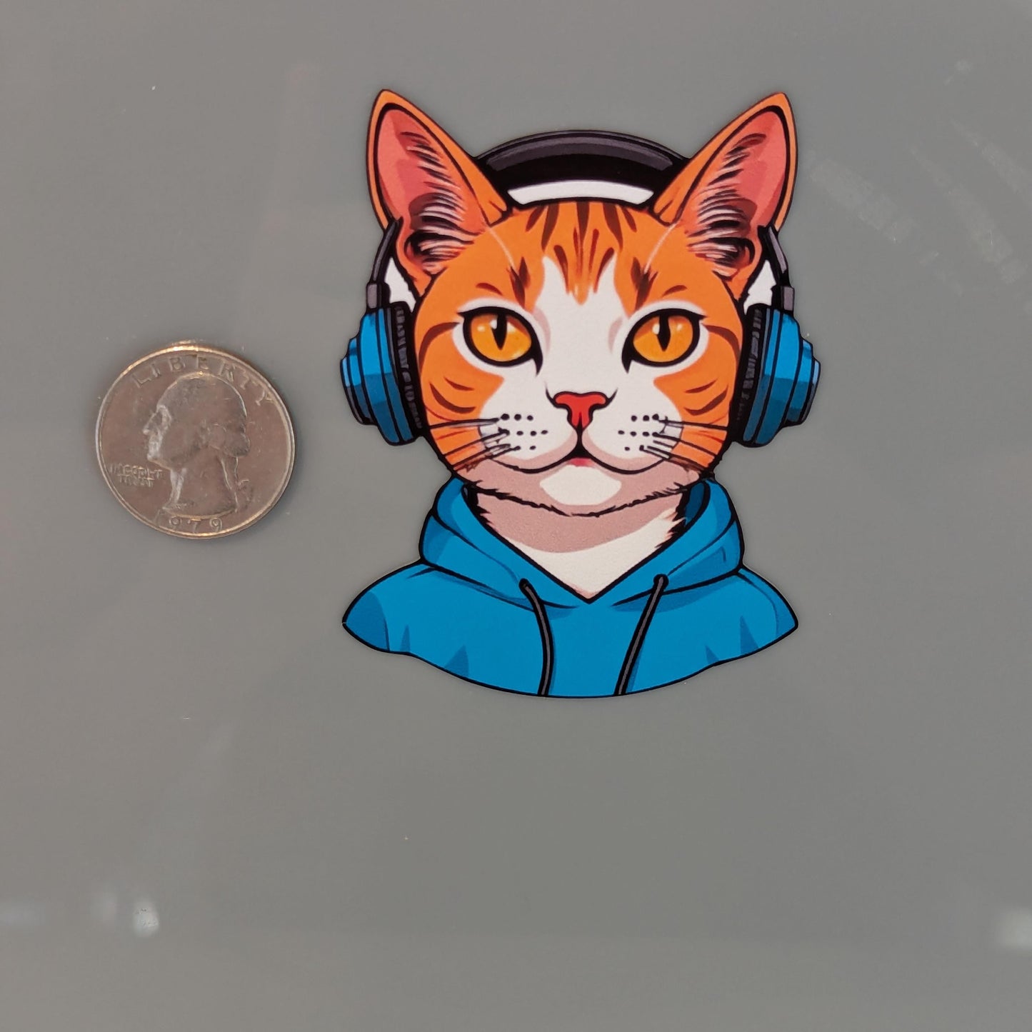 Cat Headphones Sticker