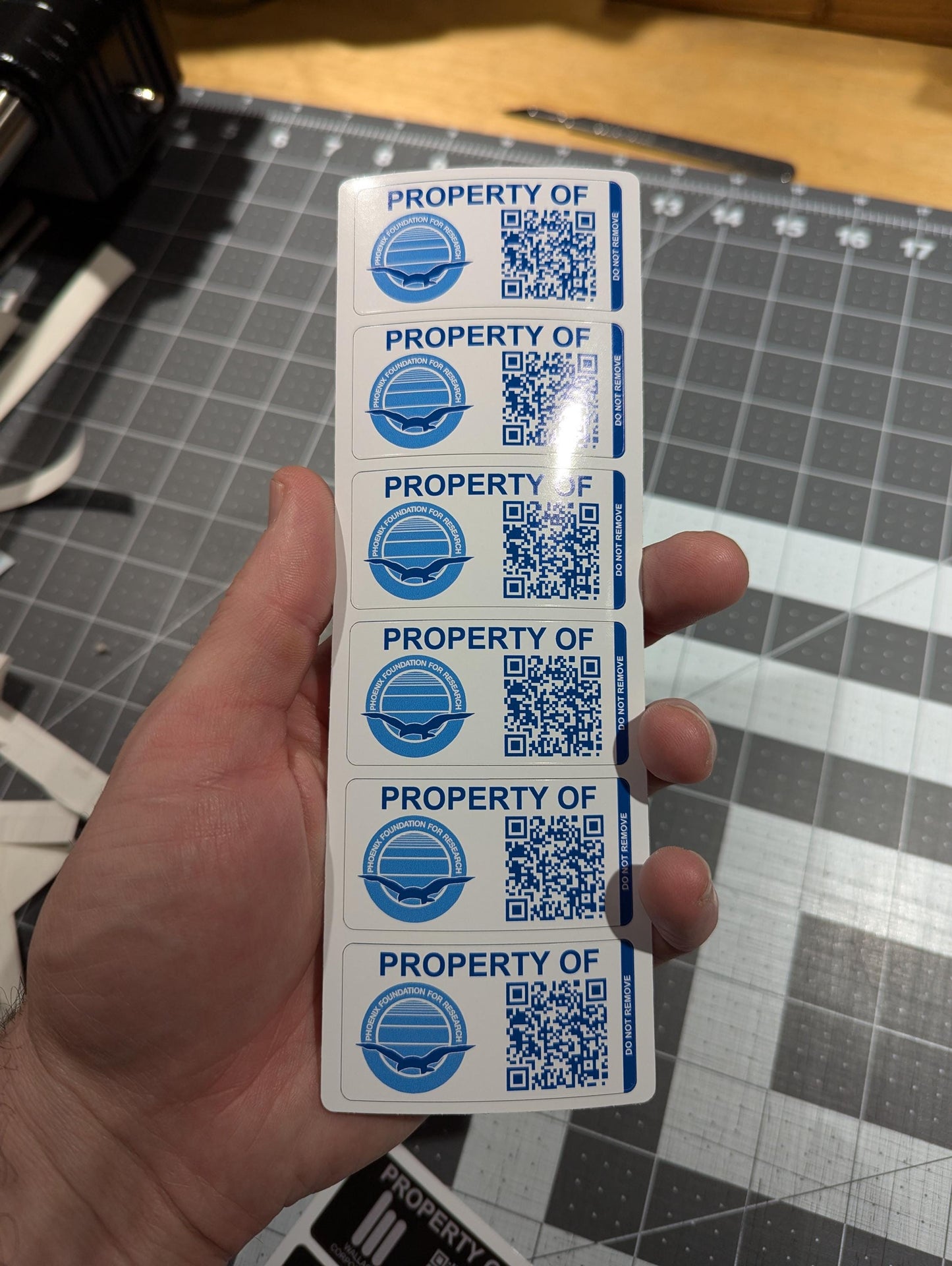 Phoenix Foundation Asset Tag Stickers