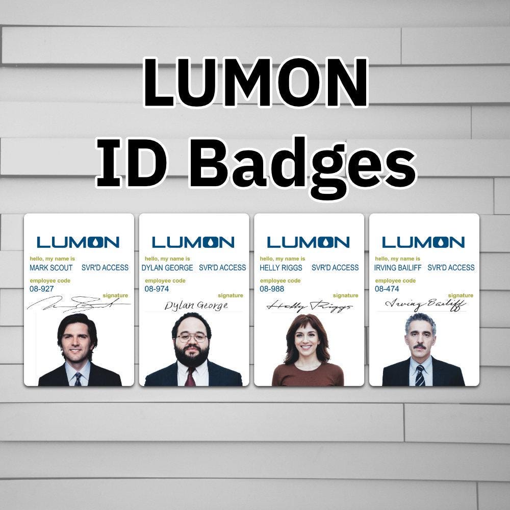 Lumon Industries ID Badge Atomic Decals