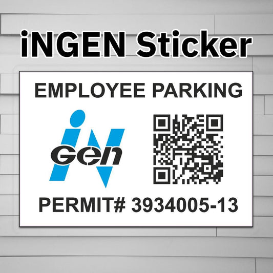 Ingen Employee Parking Permit Sticker
