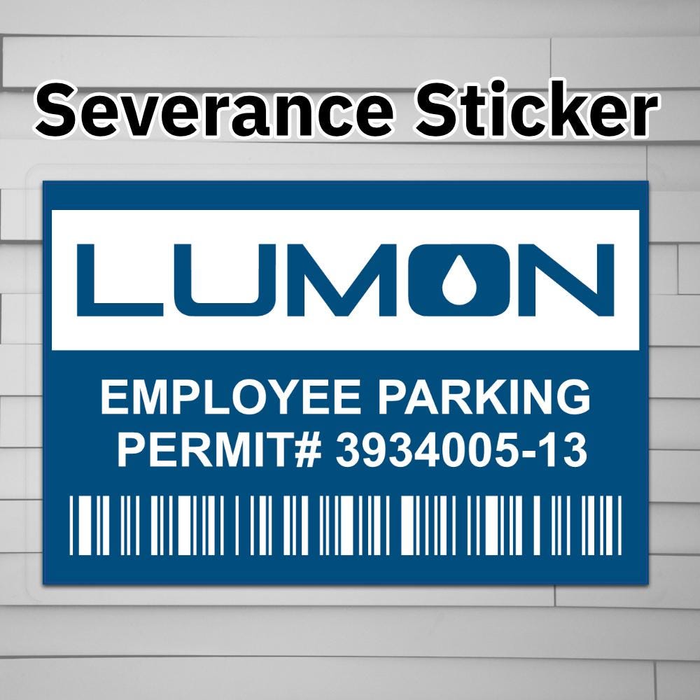 Lumon Employee Parking Permit Sticker – Atomic Decals