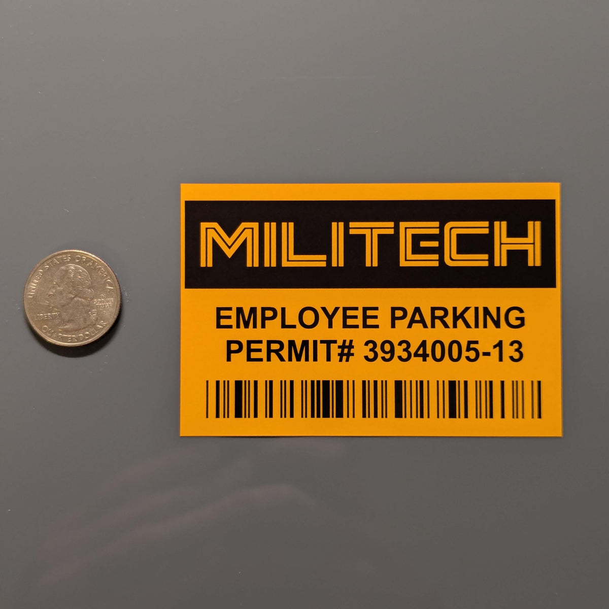 Militech Sticker Militech Employee Parking Permit Sticker – Atomic Decals