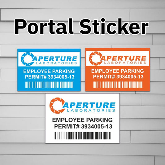 Aperture Laboratories Employee Parking Permit Sticker