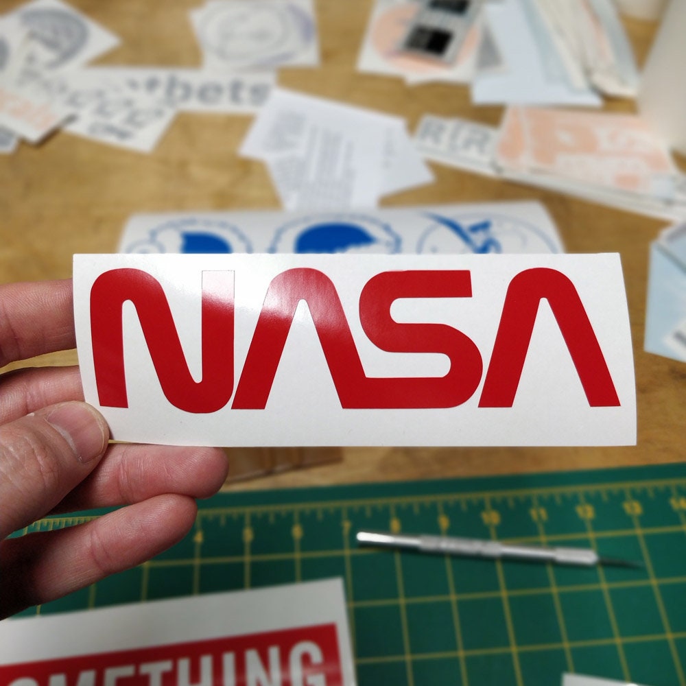 Nasa Racing Decal NASA Decal (Worm Logo) Sticker – Atomic Decals