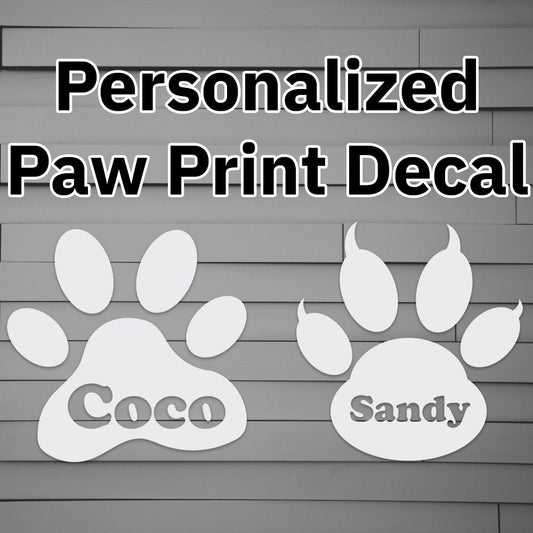 Personalized Paw Print Decal