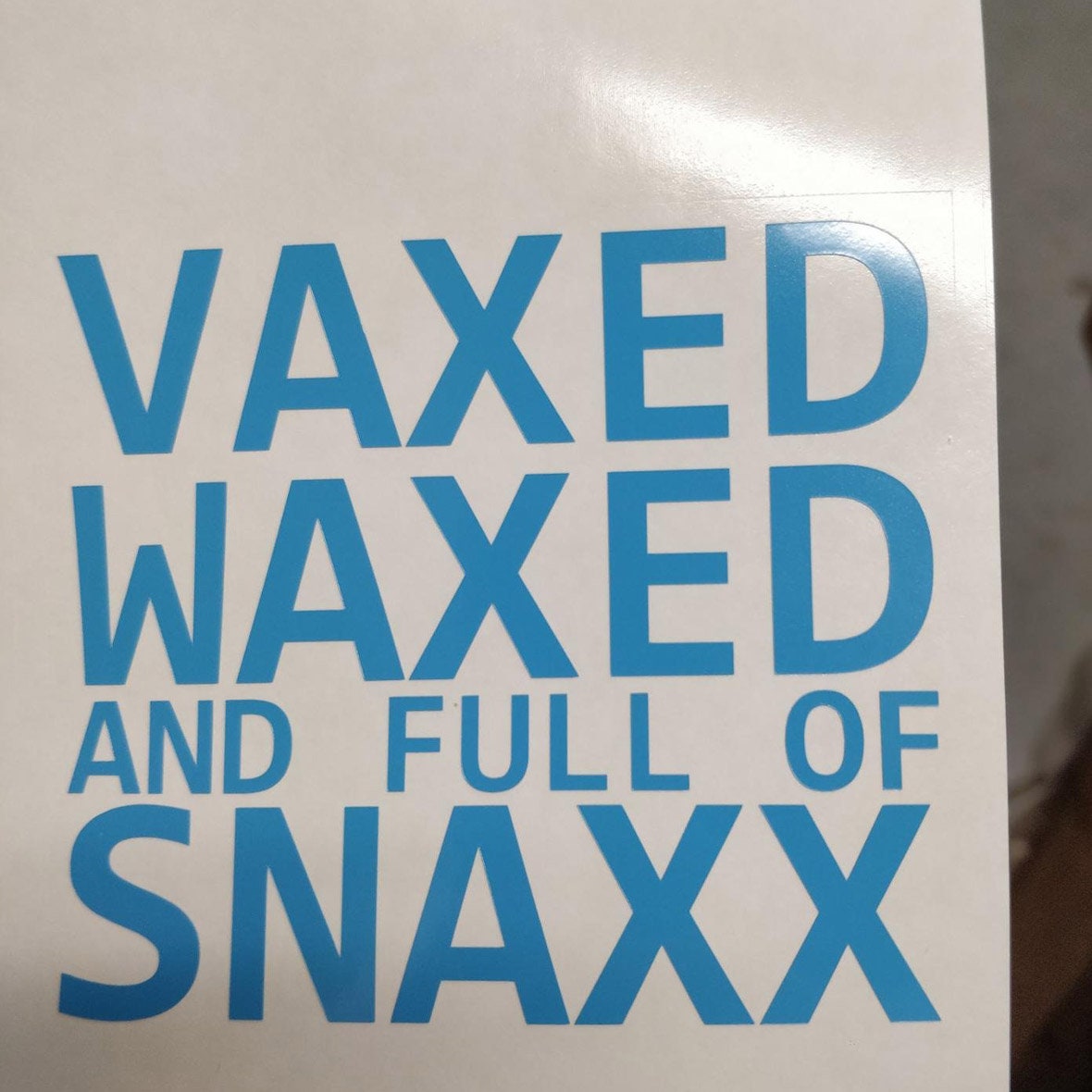 Vaxed Waxed Snacks Decal