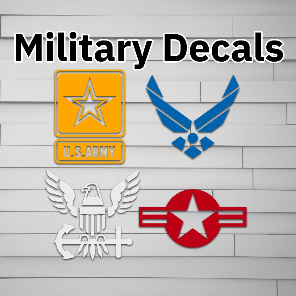 US Military Army, Navy & Air Force Decals
