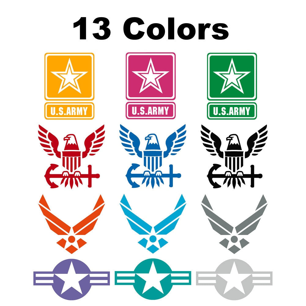 US Military Army, Navy & Air Force Decals