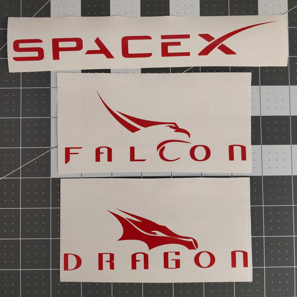 SpaceX Dragon & Falon Decals Sticker – Atomic Decals