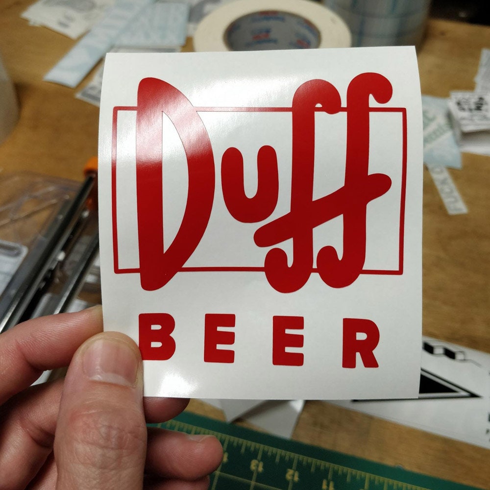 Duff Beer Vinyl Decal Sticker โ Atomic Decals