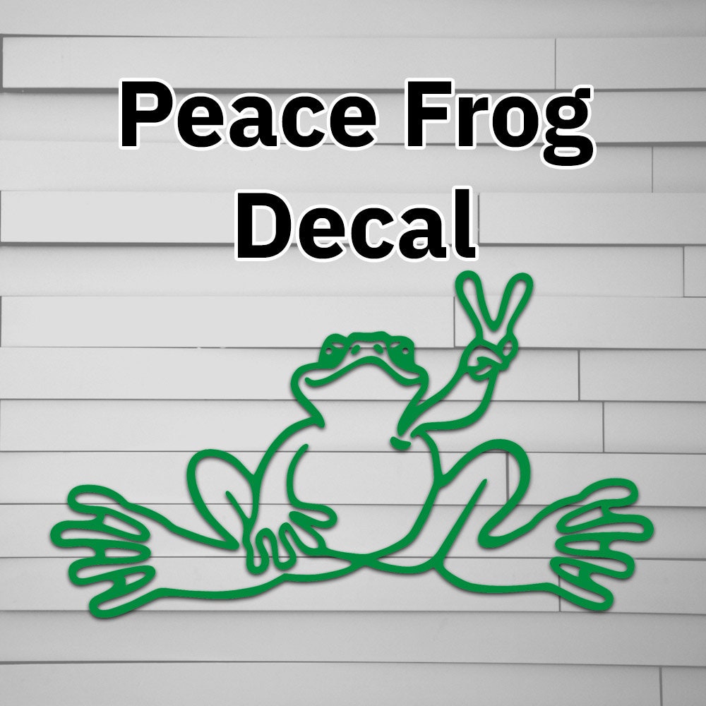 Hippie Peace Frog Decal