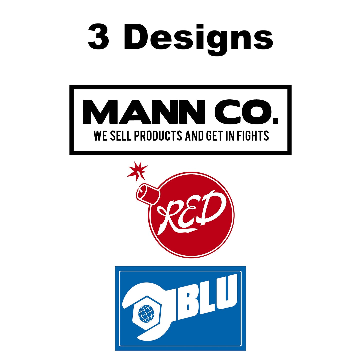 TF2 Mann Co., Red and Blue Decals