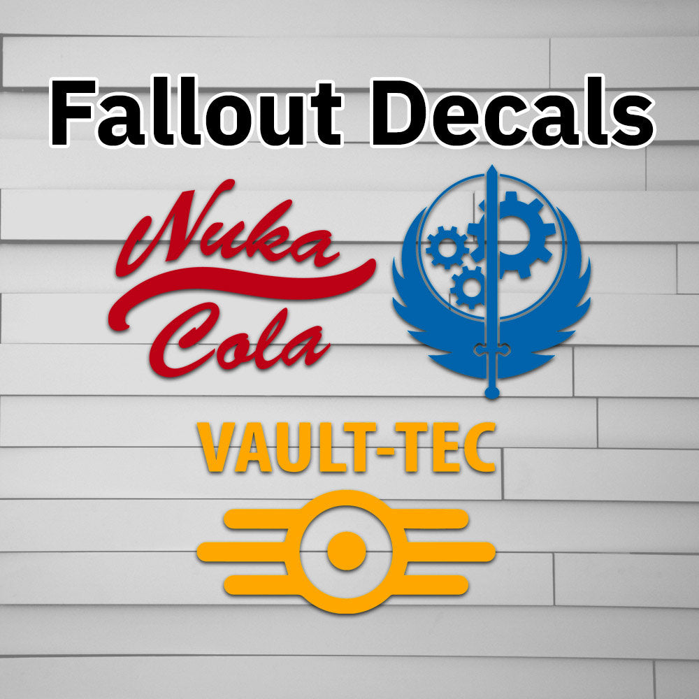 Fallout Nuka Cola Vault-Tec & Brotherhoold of Steel Decals