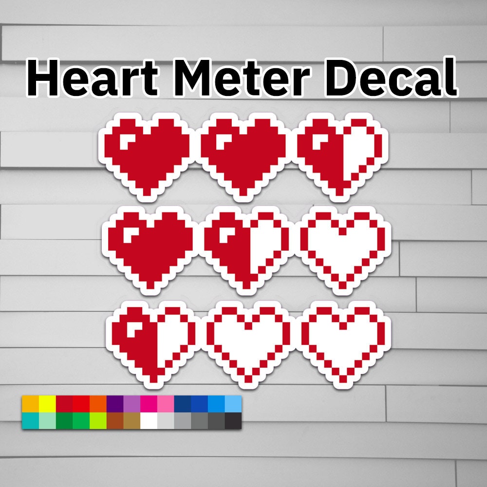 Heart Sticker Machine Heart Meter Decal Sticker – Atomic Decals