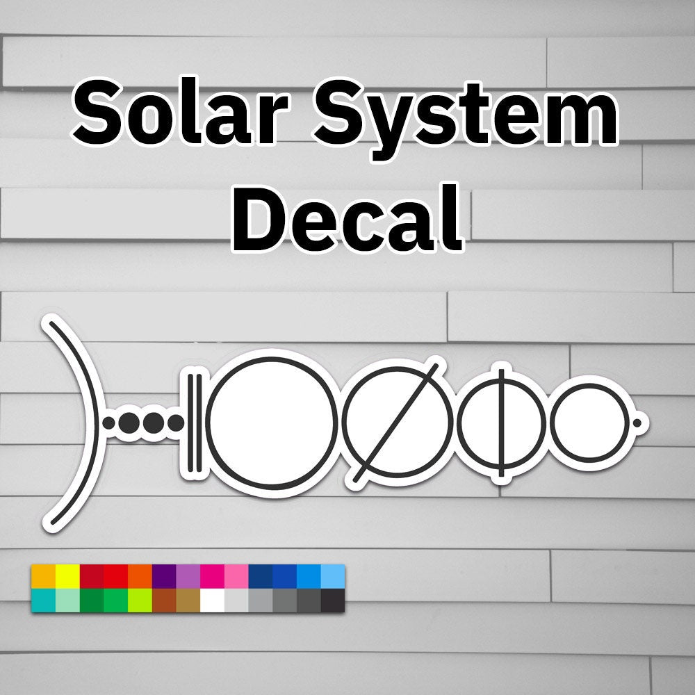 Sticker Solar Cell Solar System Decal Sticker – Atomic Decals