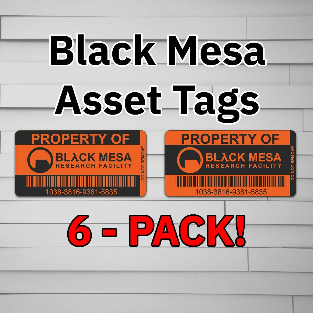 Black Mesa Asset Tags Sticker – Atomic Decals
