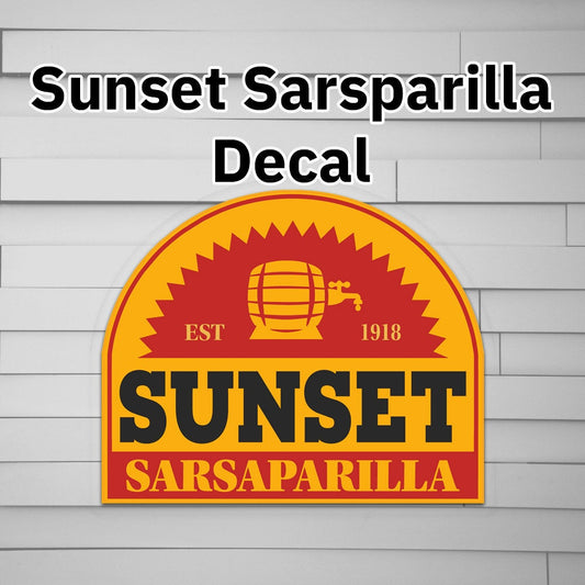 NEW Sunset Sarsaparilla Decal