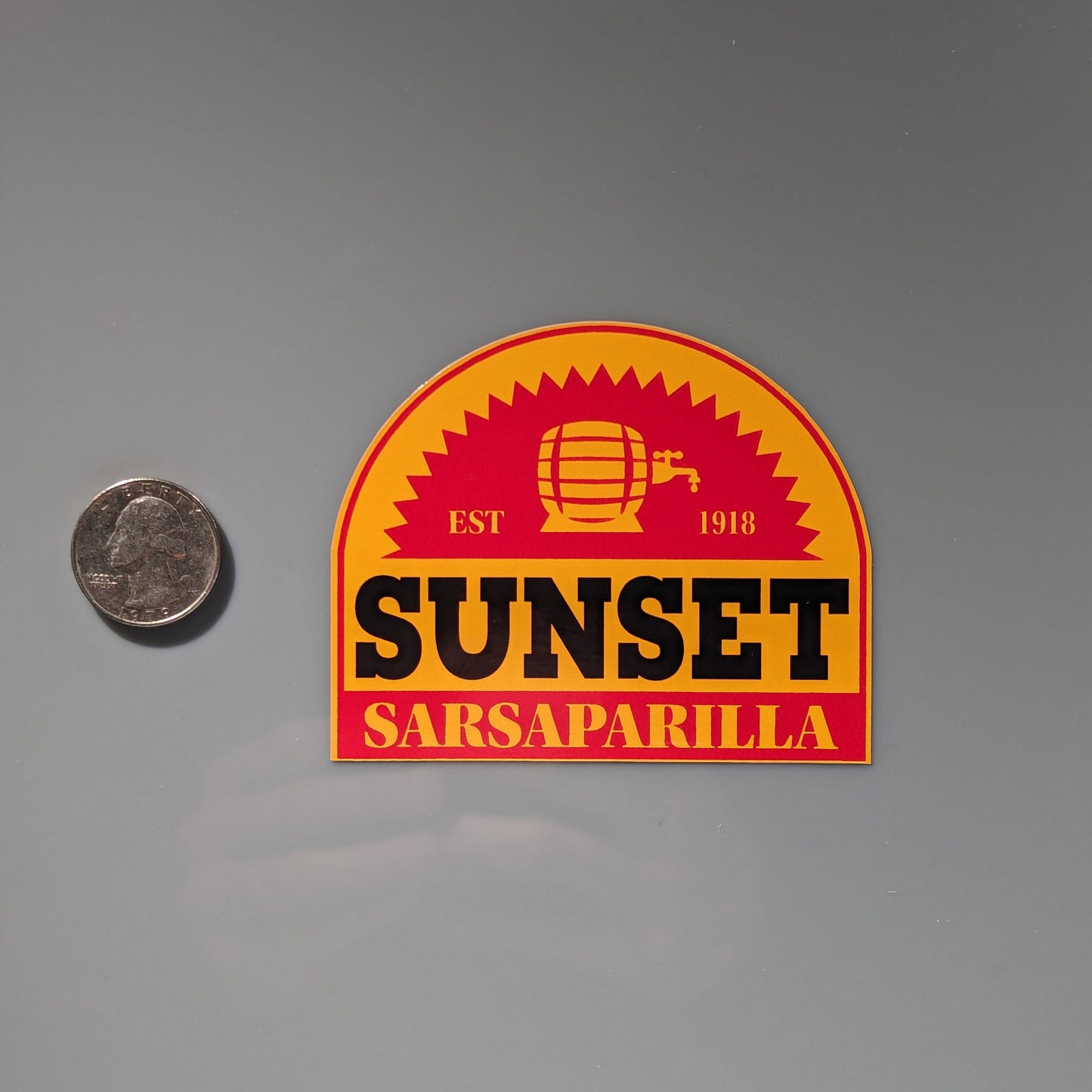 NEW Sunset Sarsaparilla Decal