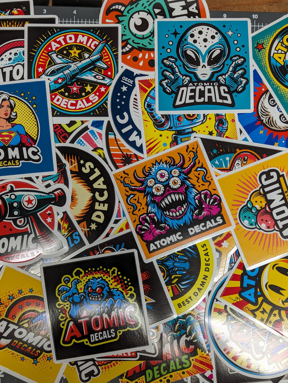 Atomic Model Stickers Custom Square Stickers – Atomic Decals