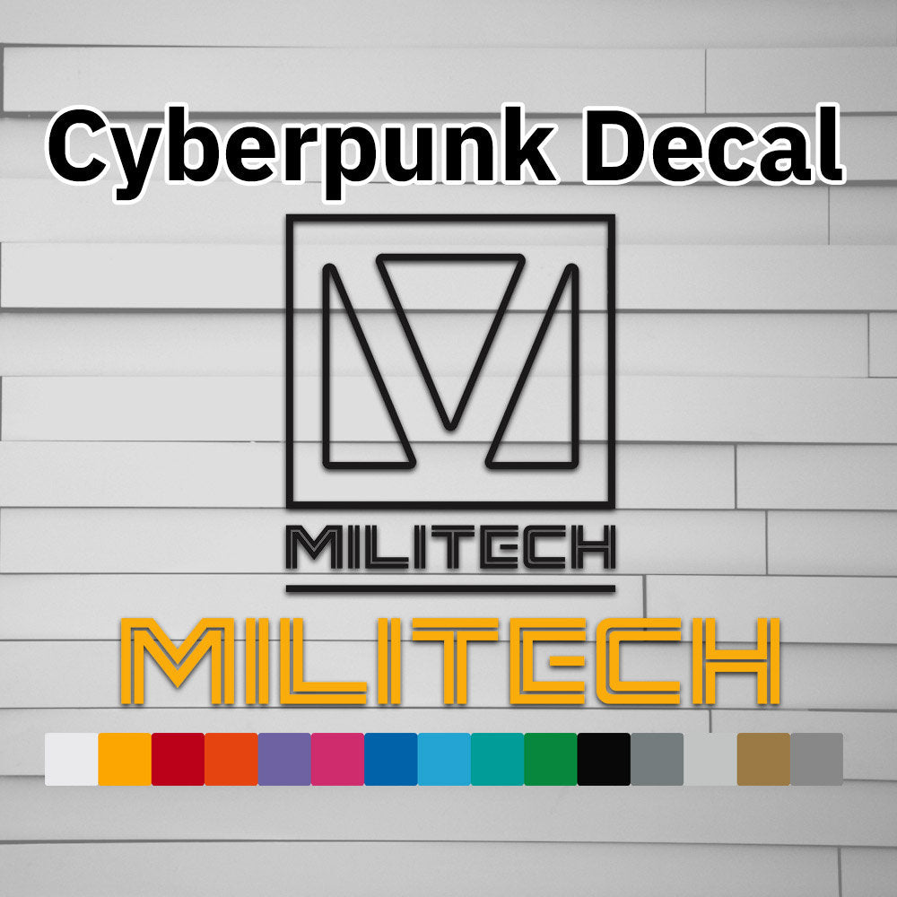 Militech Sticker Cyberpunk Militech Decal Sticker – Atomic Decals