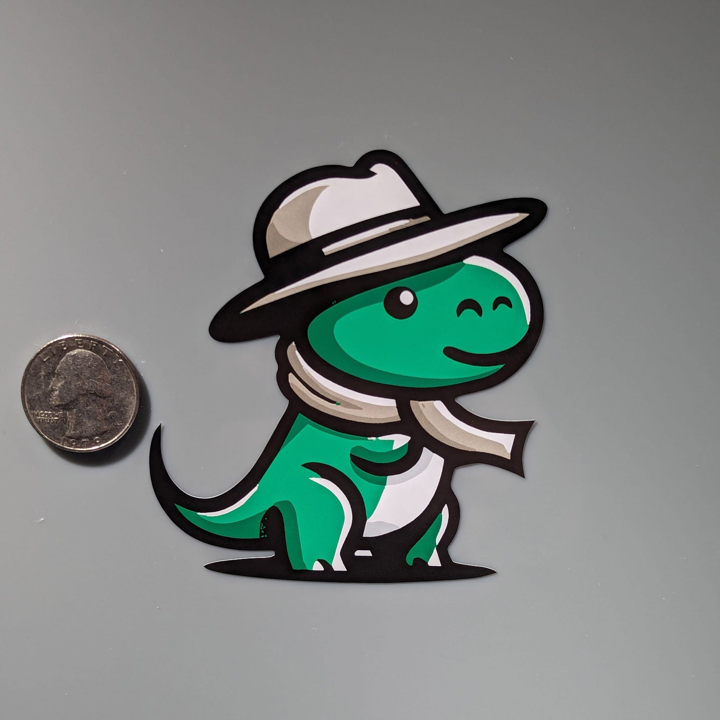 Dinosaur in Hat Decal