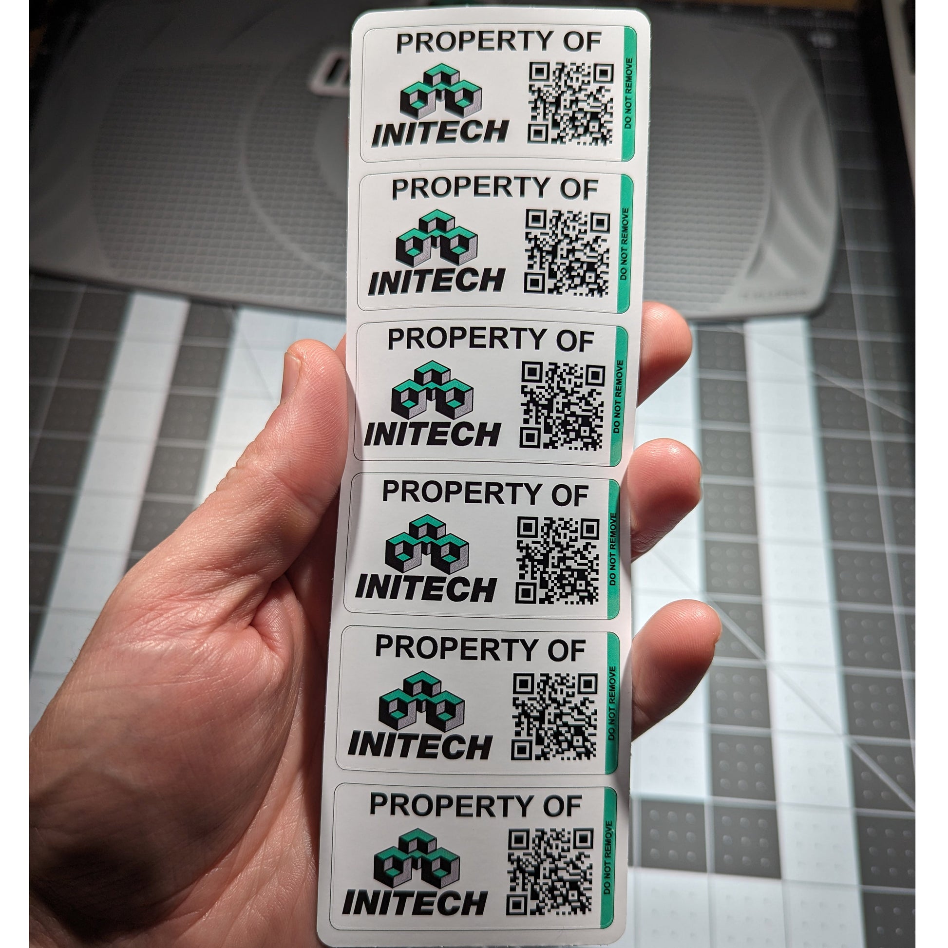 Initech Asset Tags Sticker – Atomic Decals